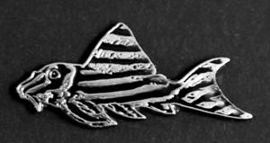 Catfish Brooch - Hypancistrus zebra